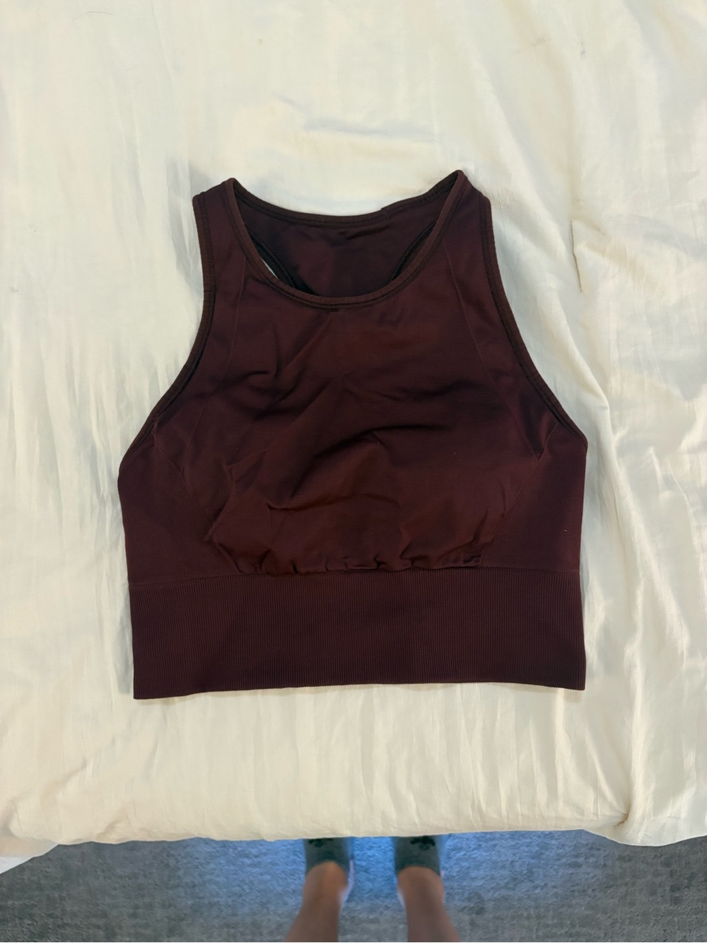 lululemon athletica Women's Crop Tank Top in Deep Burgundy